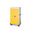Laptopwagen mit Ladefunktion, 2-Punkt-Verriegelung, Feststellbremse, 26 Fächer, B 920 x T 500 x H 1540, gelb